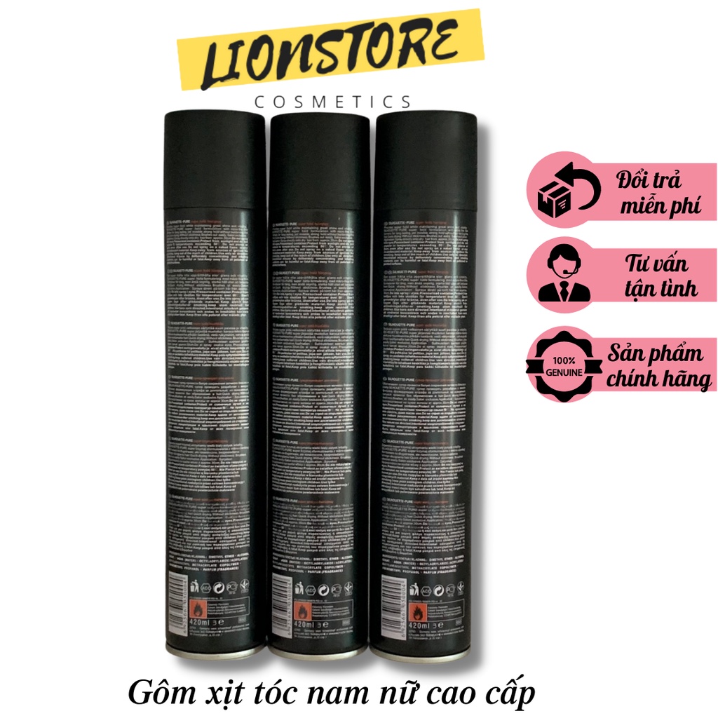 3 Gôm xịt tóc nam kiểu giữ nếp bóng mượt SILHOUETTE 420ML chuẩn salon