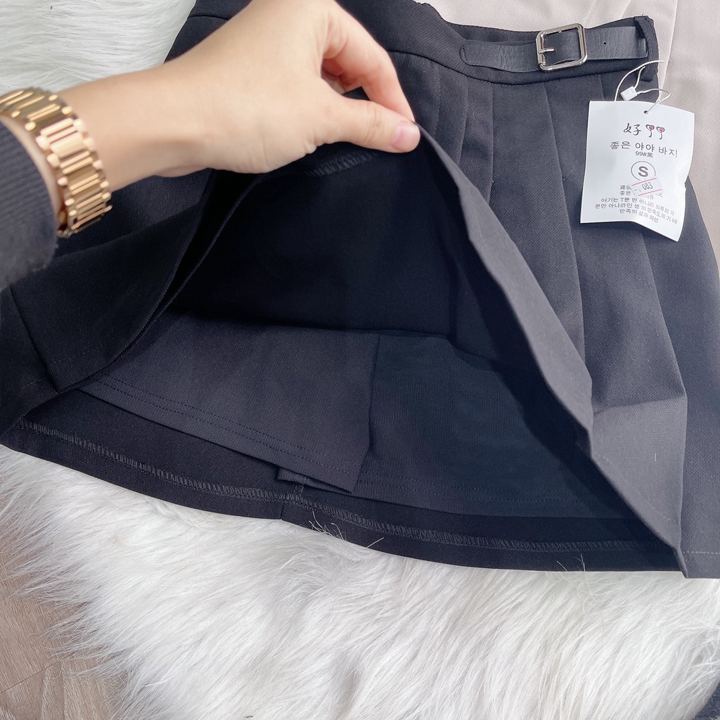 CHÂN VÁY XẾP LY NGẮN QUỐC DÂN dáng chữ A lưng cao phong cách tennis