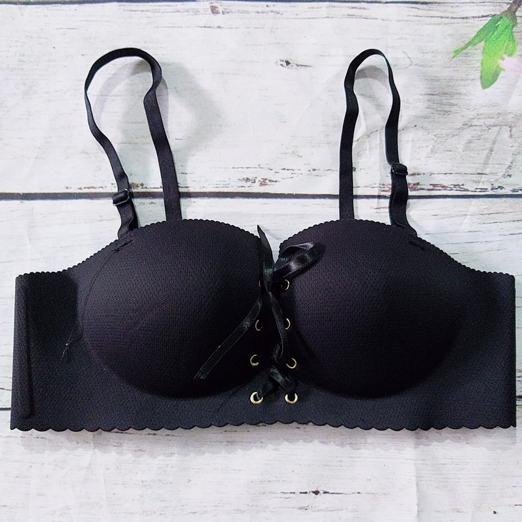 Áo lót cup ngực dây rút chống tụt mặc áo váy hở vai KIMCHIBIKINI bra nữ thông hơi nâng ngực tạo khe cao cấp AL036