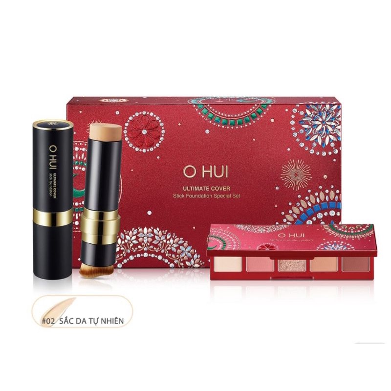 Sét kem nền dạng thỏi phiên bản giới hạn đặc biệt OHUI Ultimate Cover Stick Foundation ( Tặng kèm bảng phấn mắt )