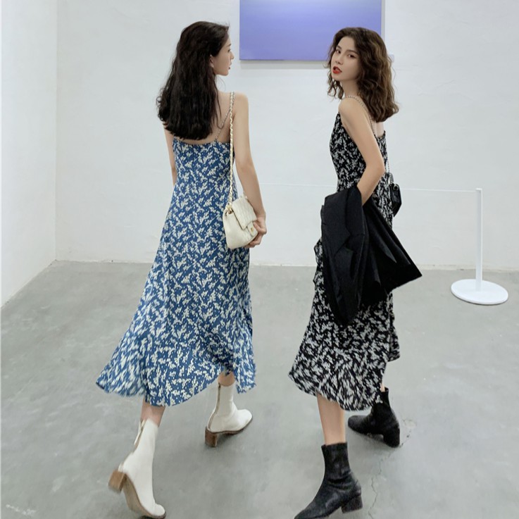 Đầm Hai Dây Xiaozhainv Họa Tiết Hoa Phong Cách Hàn Quốc Cho Nữ Với 2 Màu Tùy Chọn | BigBuy360 - bigbuy360.vn