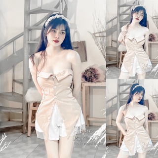 Set áo cup ngực phối chân váy lưới xoè