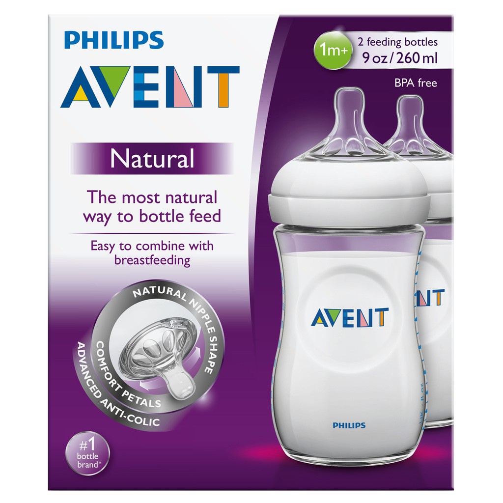 Bình Sữa Philips Avent Natural Mô Phỏng Tự Nhiên 125ml 260ml 330ml