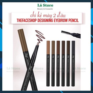 CHÍNH HÃNG - Chì kẻ mày Thefaceshop 2 đầu Designing Eyebrow Pencil