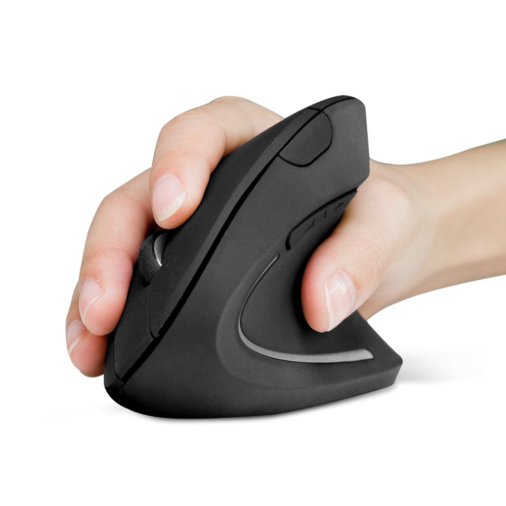 Chuột không dây Ergonomic Mouse (Đen) kiểu đứng chống mỏi Thế hệ mới nhất