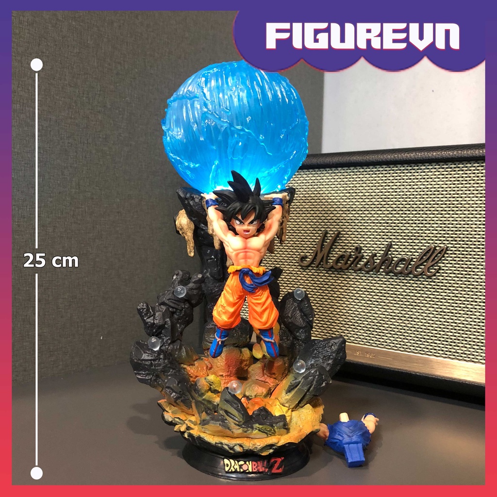 Mô hình Son Goku nâng cầu 25 cm có LED
