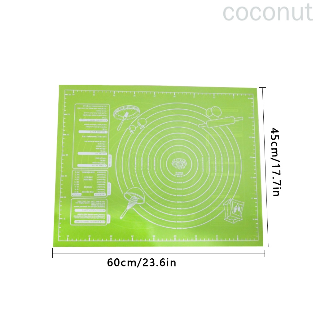 Thảm Nhào Bột Làm Bánh Bằng Silicon Chống Dính Kèm Thước Đo Tiện Dụng