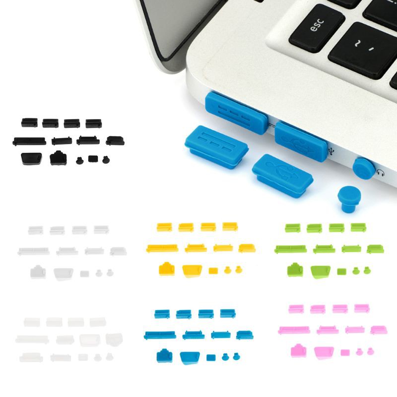 Set 13 nút chặn làm bằng silicone thích hợp cho laptop