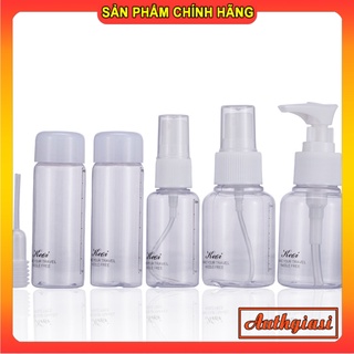 Bộ chiết 6 món 5 bình chiết KEQI chai chiết mỹ phẩm du lịch loại xịn tiện dụng