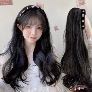 Tóc giả kèm cài -băng đô kiểu cực đẹp- cài kèm tóc xoăn và thẳng cực xinh