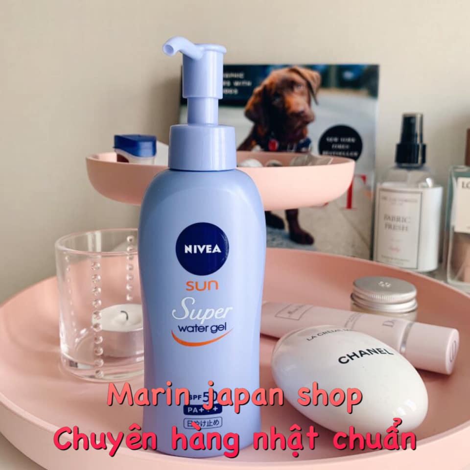 (Hàng chuẩn Nhật)Kem Chống Nắng Nivea Sun Super Water Gel 140gr