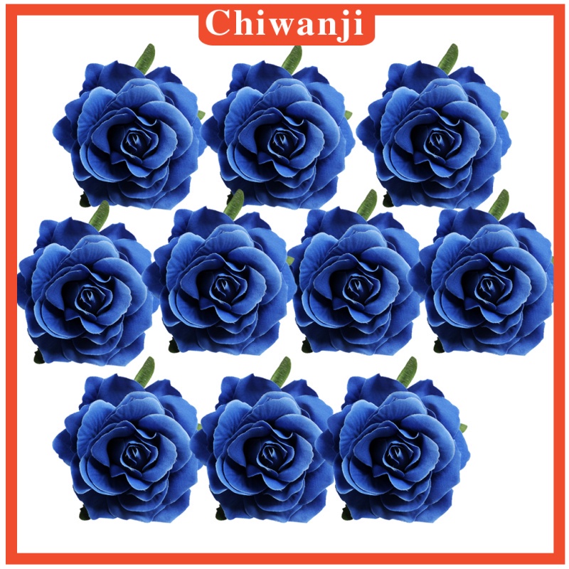 [CHIWANJI] 10 Pieces Artificial Silk Rose Buds Flower Head DIY Accessories