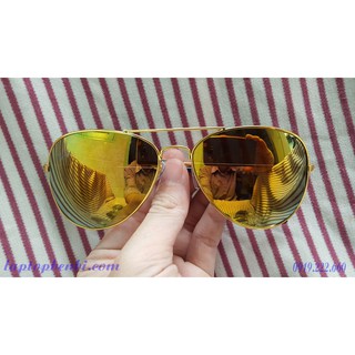 Mắt kính tráng gương thời trang nam nữ - Màu vàng