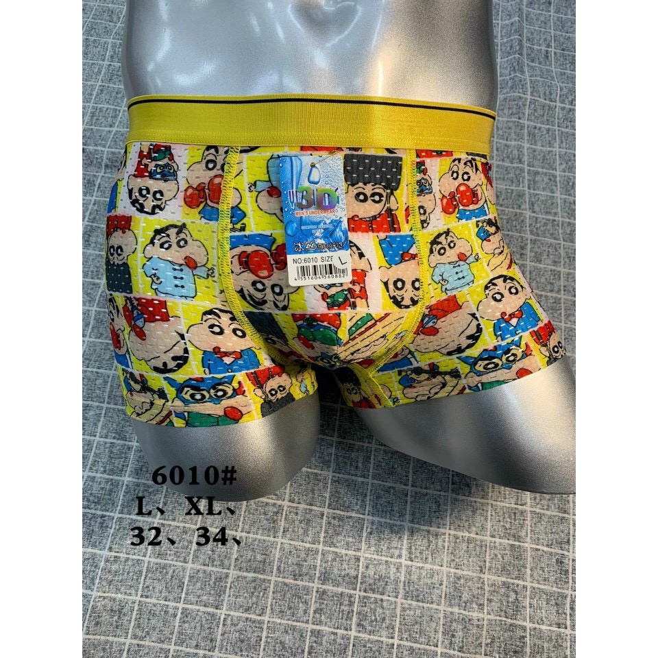 [ Free Ship ] Quần lót nam quần sịp đùi boxer hoạt hình thun lạnh cạp to