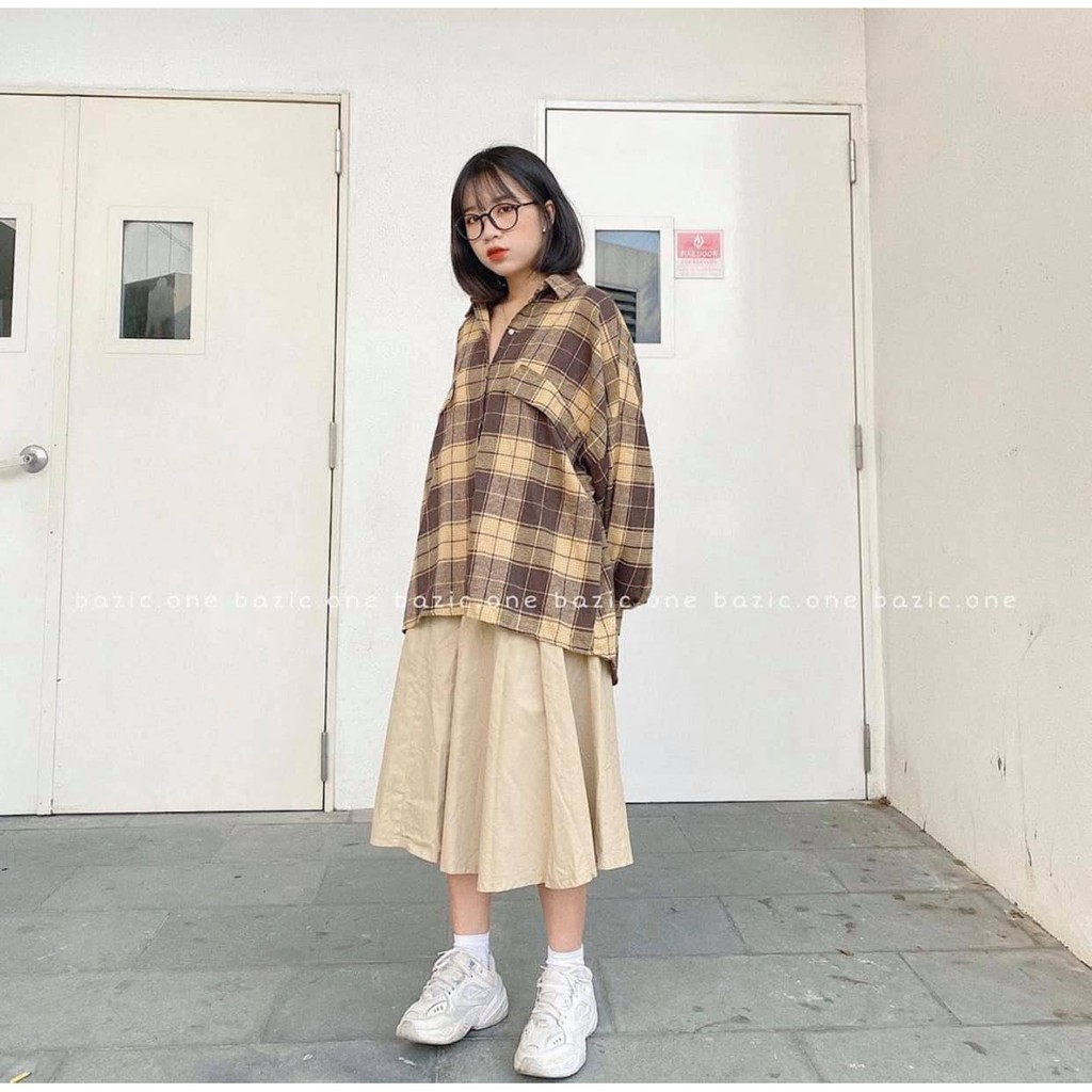 Áo Sơ Mi Caro🛑FREESHIP🛑GIAM 10K Áo Sơ Mi FreesizePhong Cách [ẢNH THẬT + VIDEO] | BigBuy360 - bigbuy360.vn