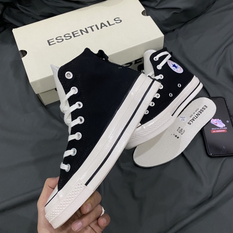 GIÀY CONVES FOG.ESSENTIALS BLACK LAI AU [ FULL BOX + FREE SHIP ] | BigBuy360 - bigbuy360.vn