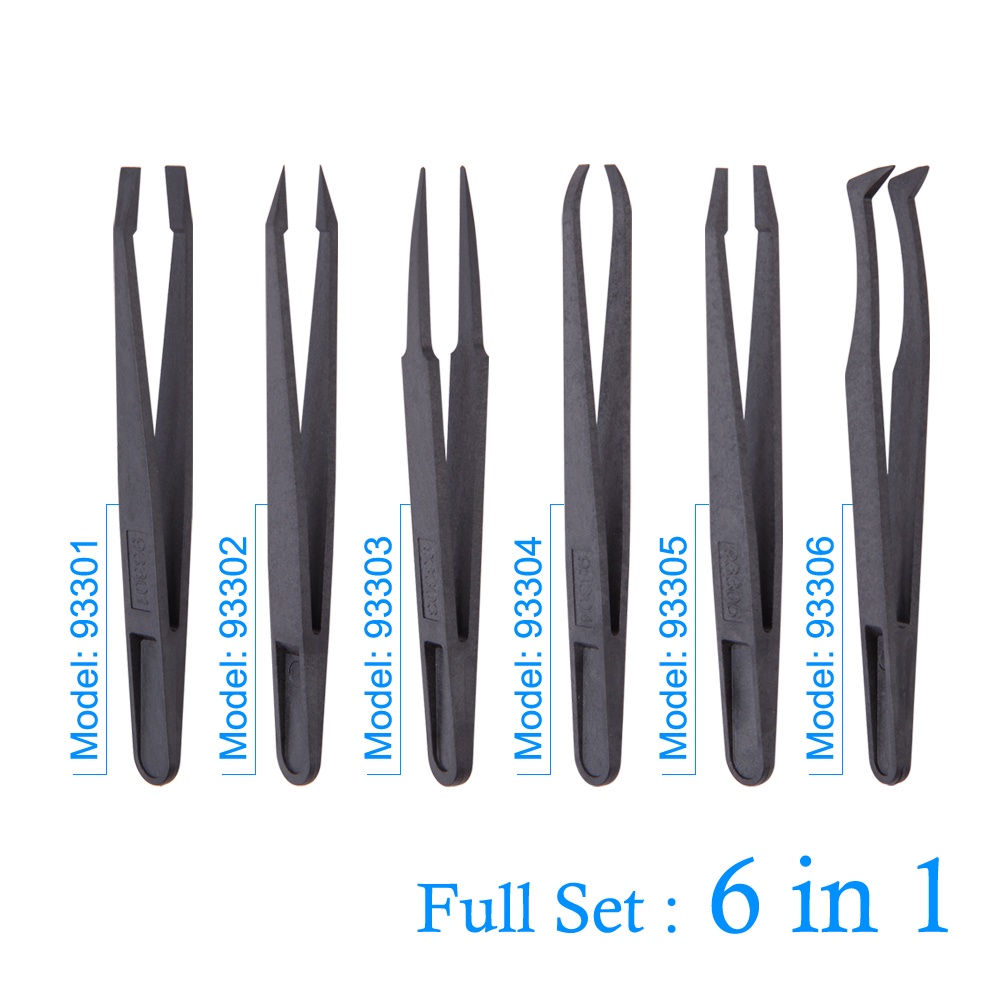 Bộ Dụng Cụ Nhíp Bằng Nhựa Sợi Carbon Chống Tĩnh Điện Dùng Sửa Chữa Điện Tử