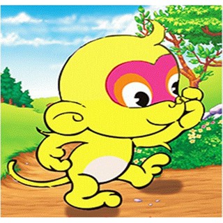 Tranh đính đá tự làm con khỉ. kích thước: 30cm x 36cm