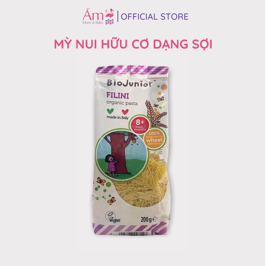 Mỳ Nui Ăn Dặm Hữu Cơ Ấm Baby NK Organic Cho Bé Từ 8 Tháng Giàu Chất Dinh Dưỡng Thực Phẩm Sạch 70G/200G Ấm Gift Decor