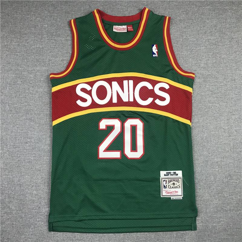 Áo Thun Thể Thao Sát Nách Dáng Rộng In Logo Đội Tuyển Supersonics Kemp Payton Thời Trang Unisex