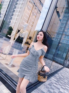 Đầm 2s bèo rút dây cột nơ siêu hot