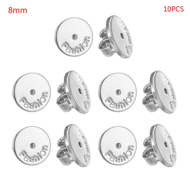 Set 10 Nút Bông Tai Hình Bướm Bằng Hợp Kim Màu Vàng / Bạc Thay Thế Tiện Dụng