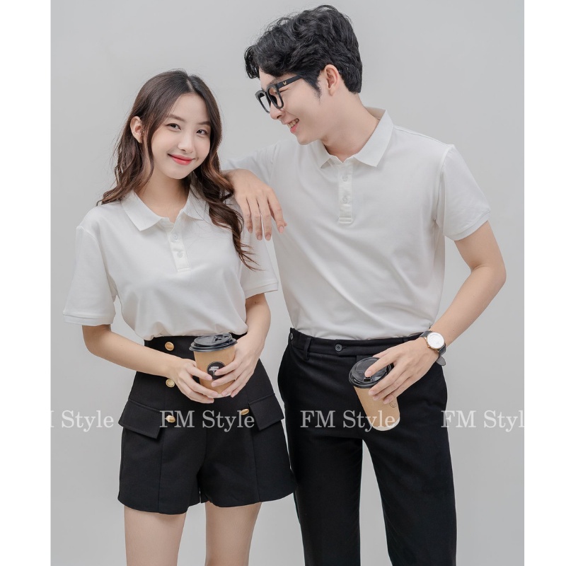Áo Polo Nam Nữ Màu Trơn I Áo Cặp Polo Nam Nữ Trơn Một Màu I Fmstyle Shop 211016157