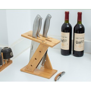 Kệ để dao kéo bằng gỗ tre