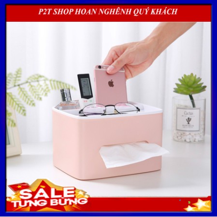 [ BAO GIÁ SHOPEE ] Hộp Giấy Nắp Đẩy Để Đồ Đa Năng Cho Phòng Tắm &amp; Phòng Ngủ 2 Tầng