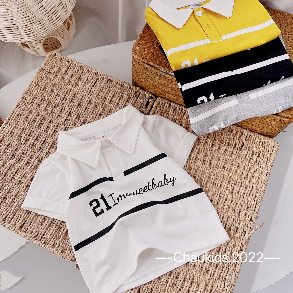 Áo cổ bẻ số 21 bé trai