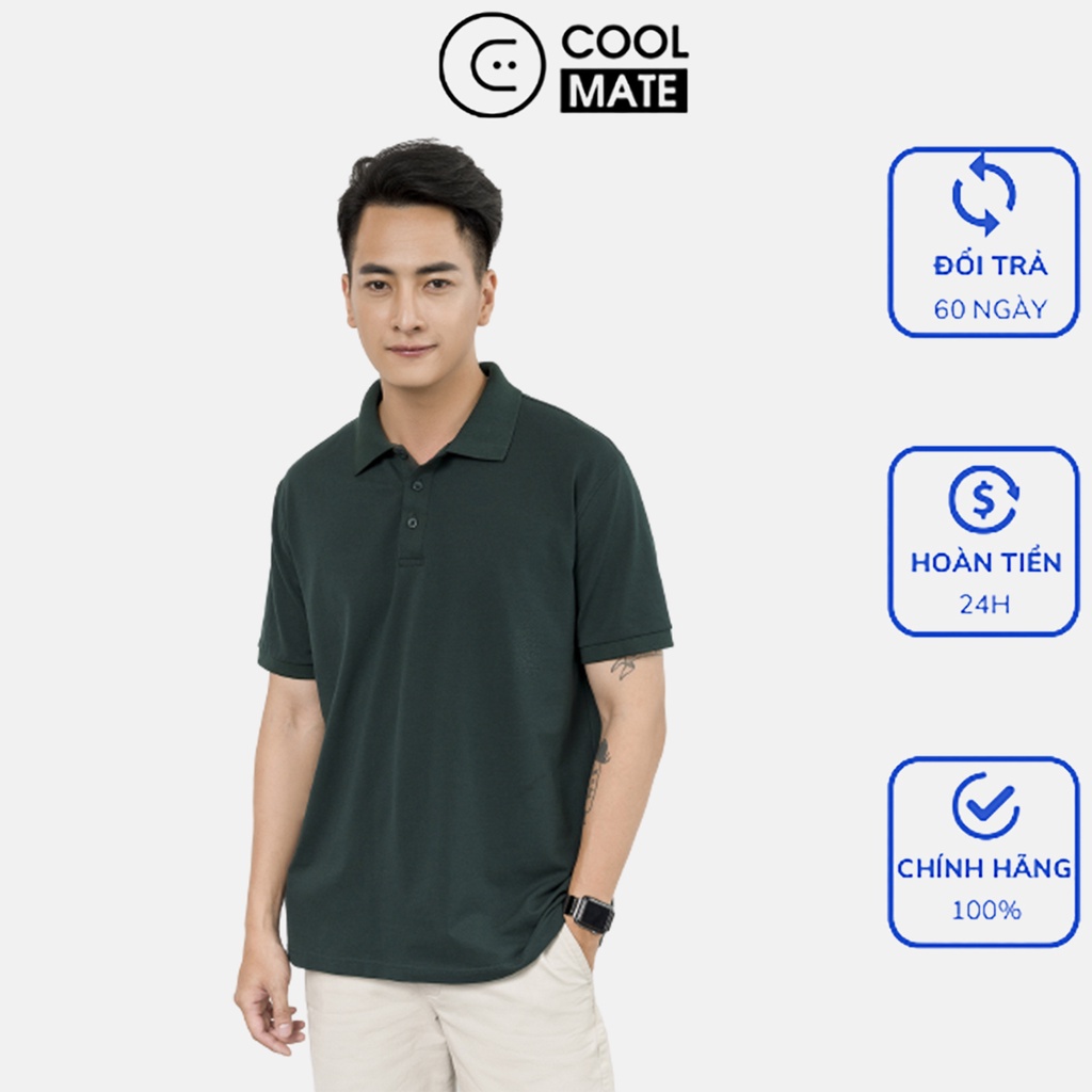 Áo thun nam Polo Pique Cotton thế hệ 2 thoáng mát trẻ trung  thương hiệu Coolmate