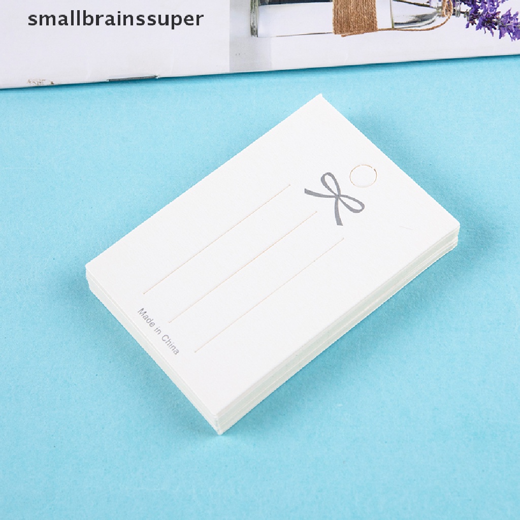 Set 50 Thẻ Giấy Màu Trắng Làm Kẹp Tóc / Trang Sức Thủ Công DIY