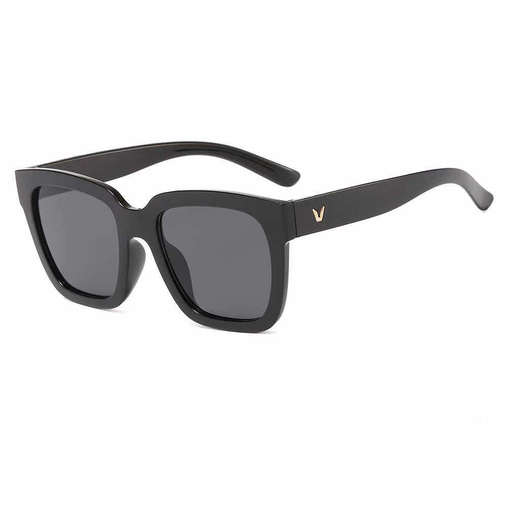 Kính mát thời trang nam nữ chữ V mắt vuông chống tia UV phong cách Hàn Quốc đẹp giá rẻ EMOJI 204