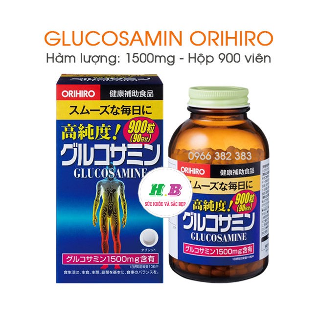 Thuốc xương khớp 💞{FREESHIP}💞 Viên uống Glucosamine 1500mg Nhật Bản 900 viên