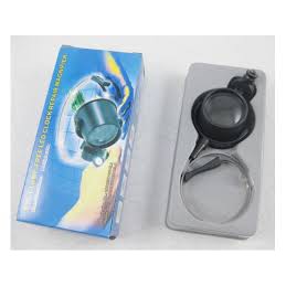 Kính lúp sửa chữa đồng hồ có đèn led 15x