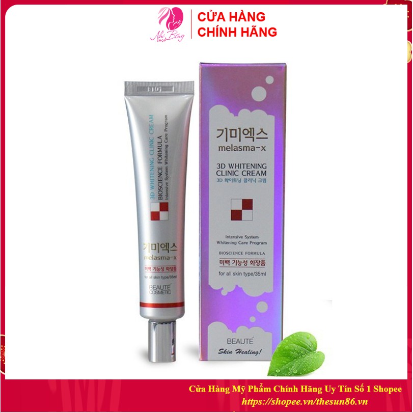 Kem Trắng Da  Mờ Thâm Nám Tàn Nhang MELASMA-X 3D WHITENING CLINIC Hàn QUốc 35ml
