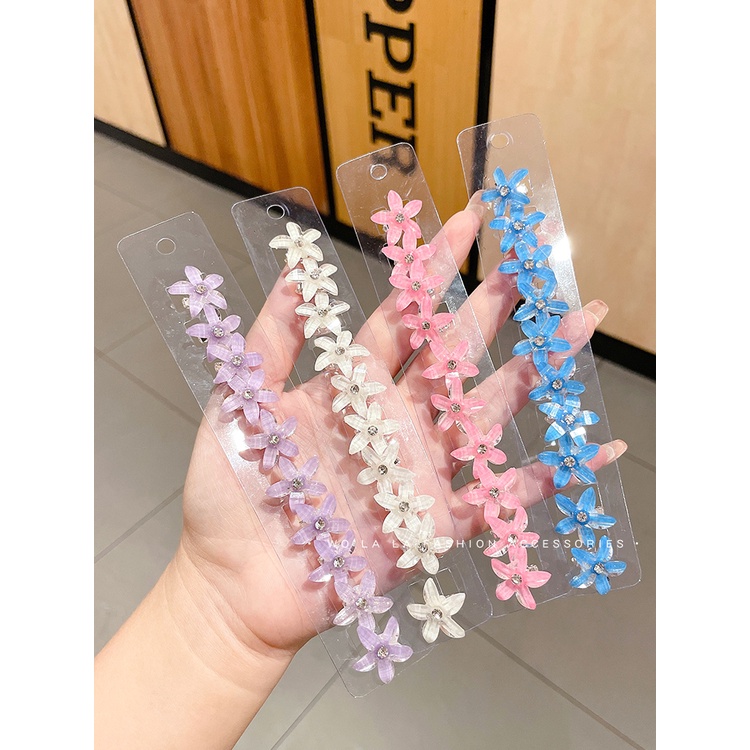Bộ 10 Kẹp Tóc Hình Hoa Nhỏ Xinh Xắn Cho Bé Gái