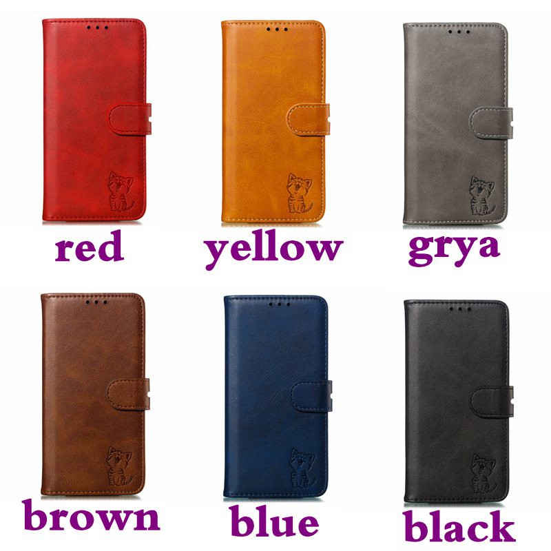 Bao da điện thoại họa tiết mèo có ngăn đựng thẻ cho Samsung s6 s7 edge | BigBuy360 - bigbuy360.vn