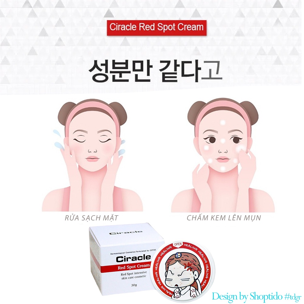 Kem giảm mụn Ciracle Red Spot Cream Hàn Quốc 30g NPP Shoptido