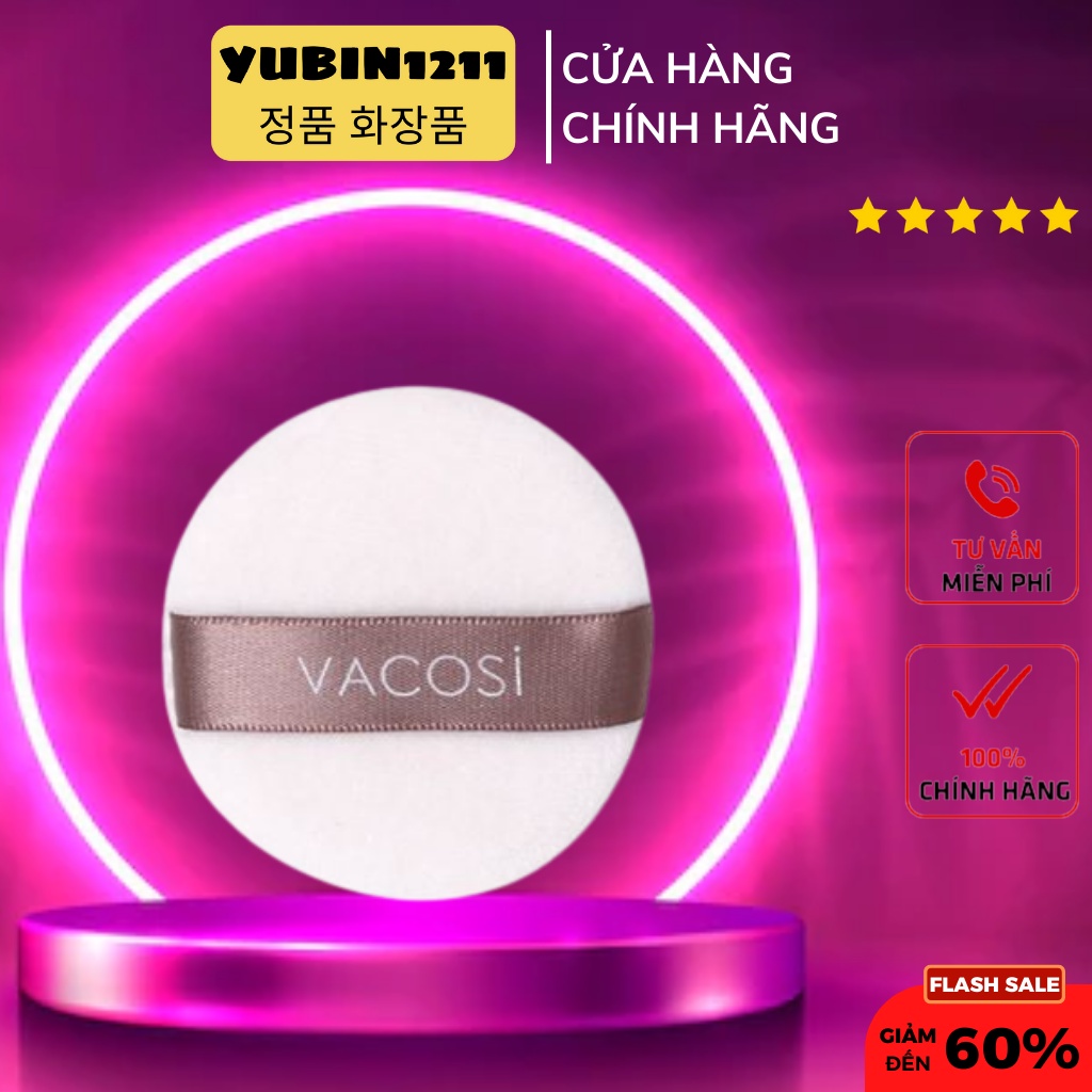 BỊCH 1 CÁI BÔNG PHẤN COTTON KHÔ TRÒN NHỎ VACOSI - BP19
