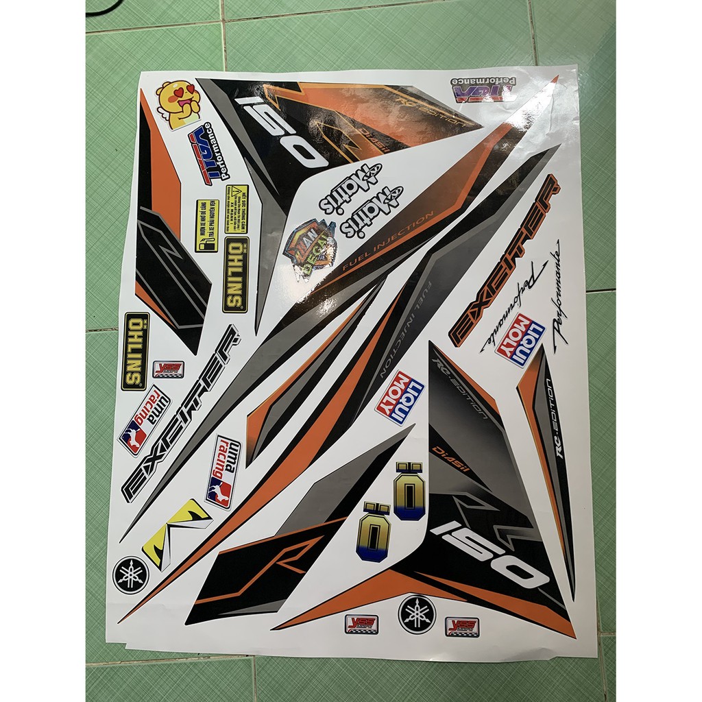 Tem exciter 150 cam đen 2019