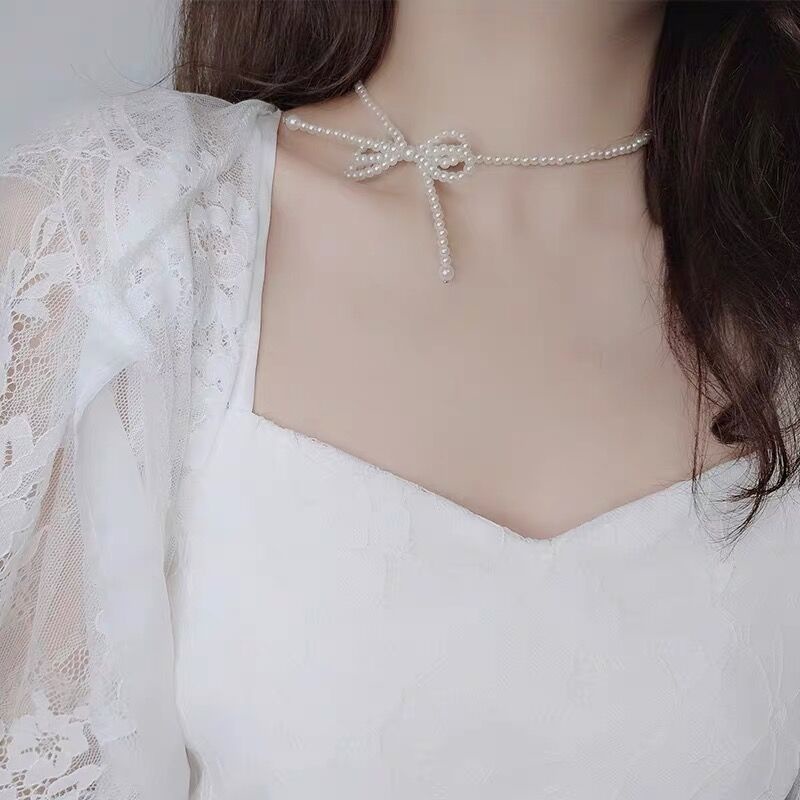 Choker Vòng Cổ Hàn Quốc Thanh Lịch Hình Nơ Siêu Xinh Mainia Shop