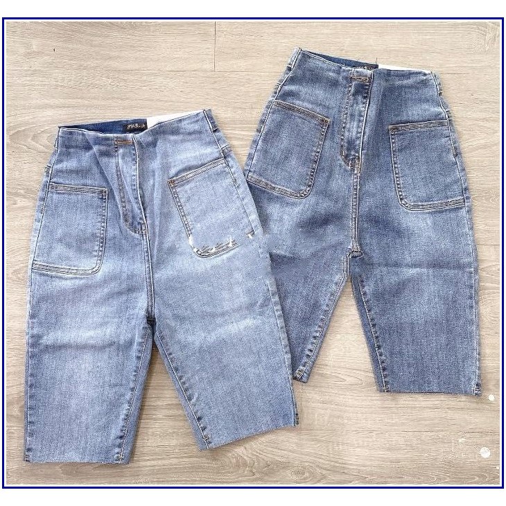 Quần jean NGỐ LỬNG 2 CÚC - 2 TÚI BẦU mẫu siêu hot - jean giãn NSHOP383