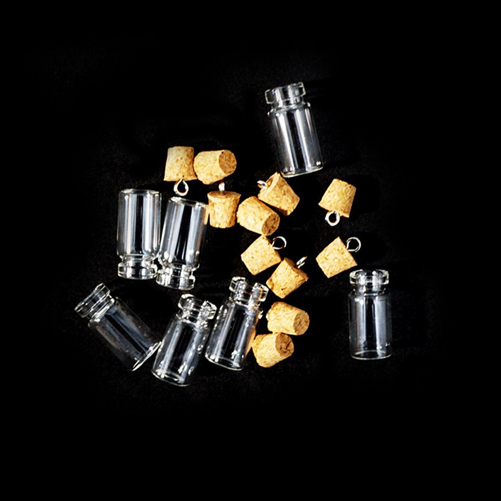 Set 5 Vòng cổ Mặt Kính Hình Lọ Nước Hoa Mini 1ml