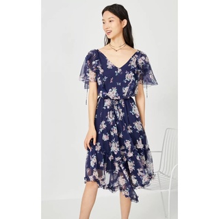 Vero moda đầm voan xếp ly hoa phong cách vintage cho nữ 32027b564