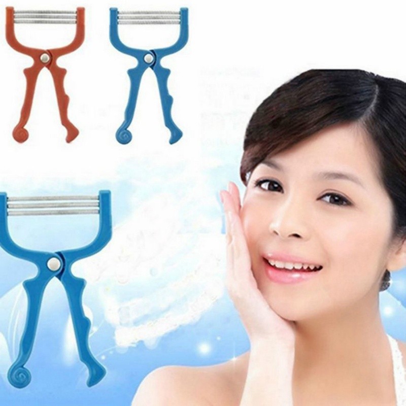 [Hàng mới về] Con lăn cầm tay loại bỏ lông mặt làm đẹp an toàn dành cho nữ