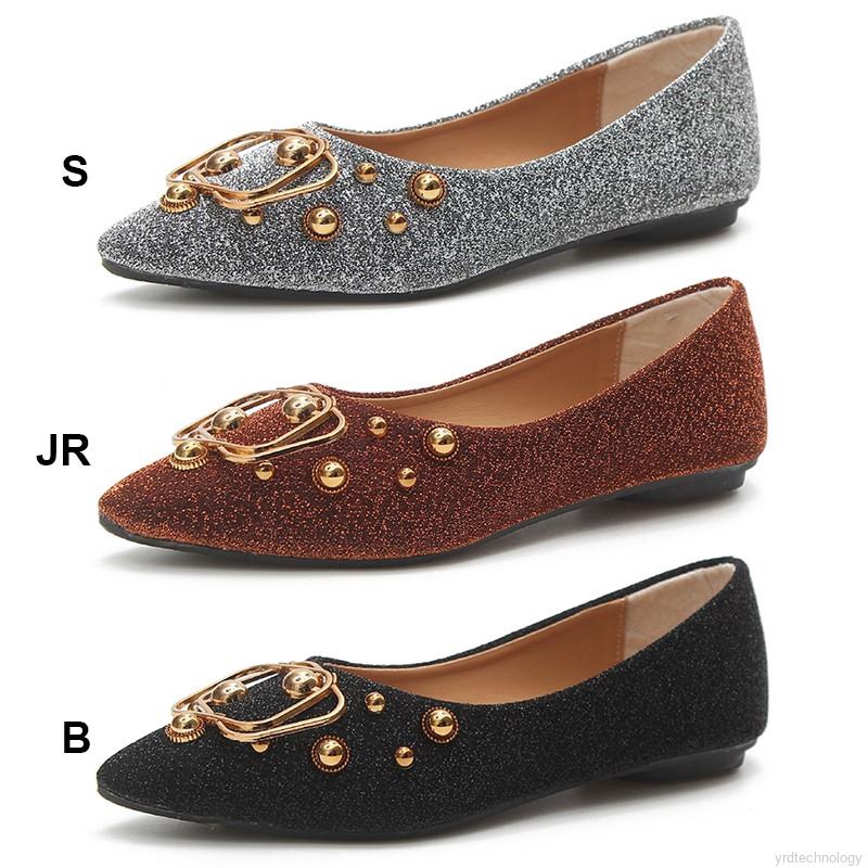 Giày búp bê đế bệt mũi nhọn phong cách Hàn Quốc | BigBuy360 - bigbuy360.vn