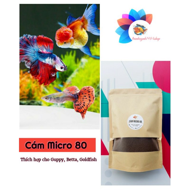 Cám Micro 80 cho cá Vàng, Guppy, Betta| Túi 0.5Kg