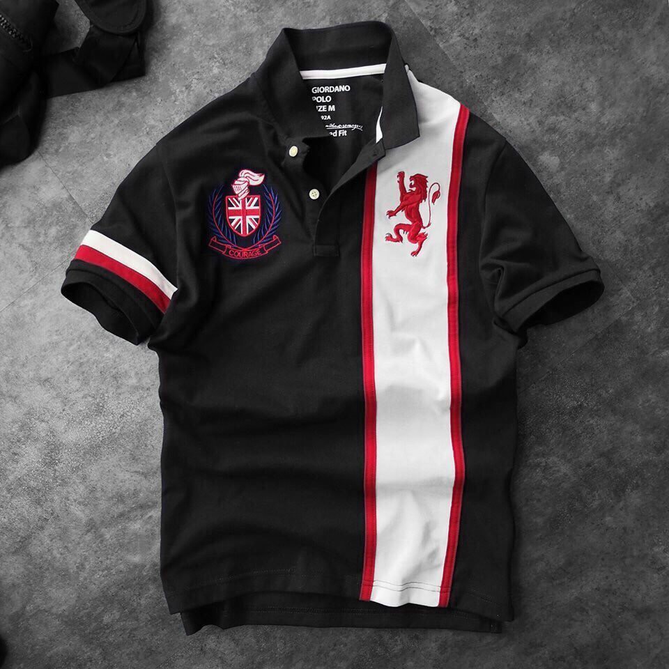 ÁO THUN NAM CỔ BẺ LOGO THÊU NGỰA ĐẸP | BigBuy360 - bigbuy360.vn