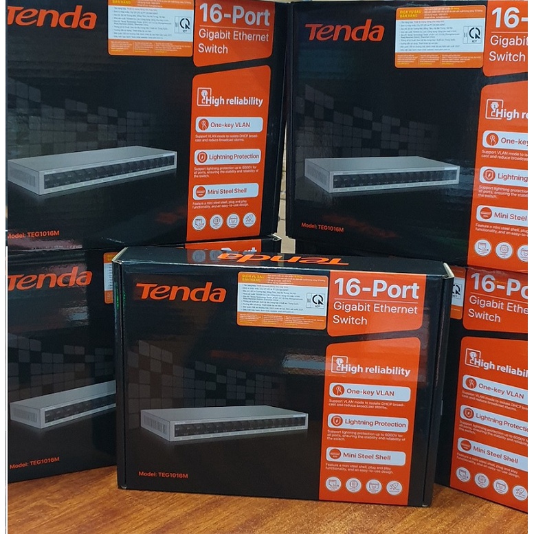 Switch Chia Mạng 16 Cổng Gigabit 10/100/1000Mbps Tenda TEG1016M Vỏ Kim Loại ( Size Nhỏ Gọn )